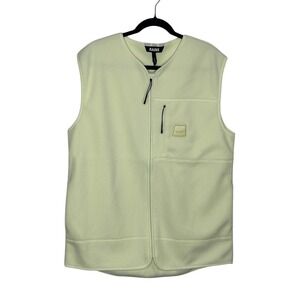 RAINS Oversized Fleece‎ Vest Size L Straw Yellow Lightweight Sporty Outdoors NEW